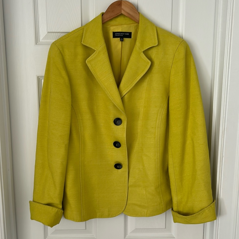 Jones New York Collection Silk Blazer Size 14
